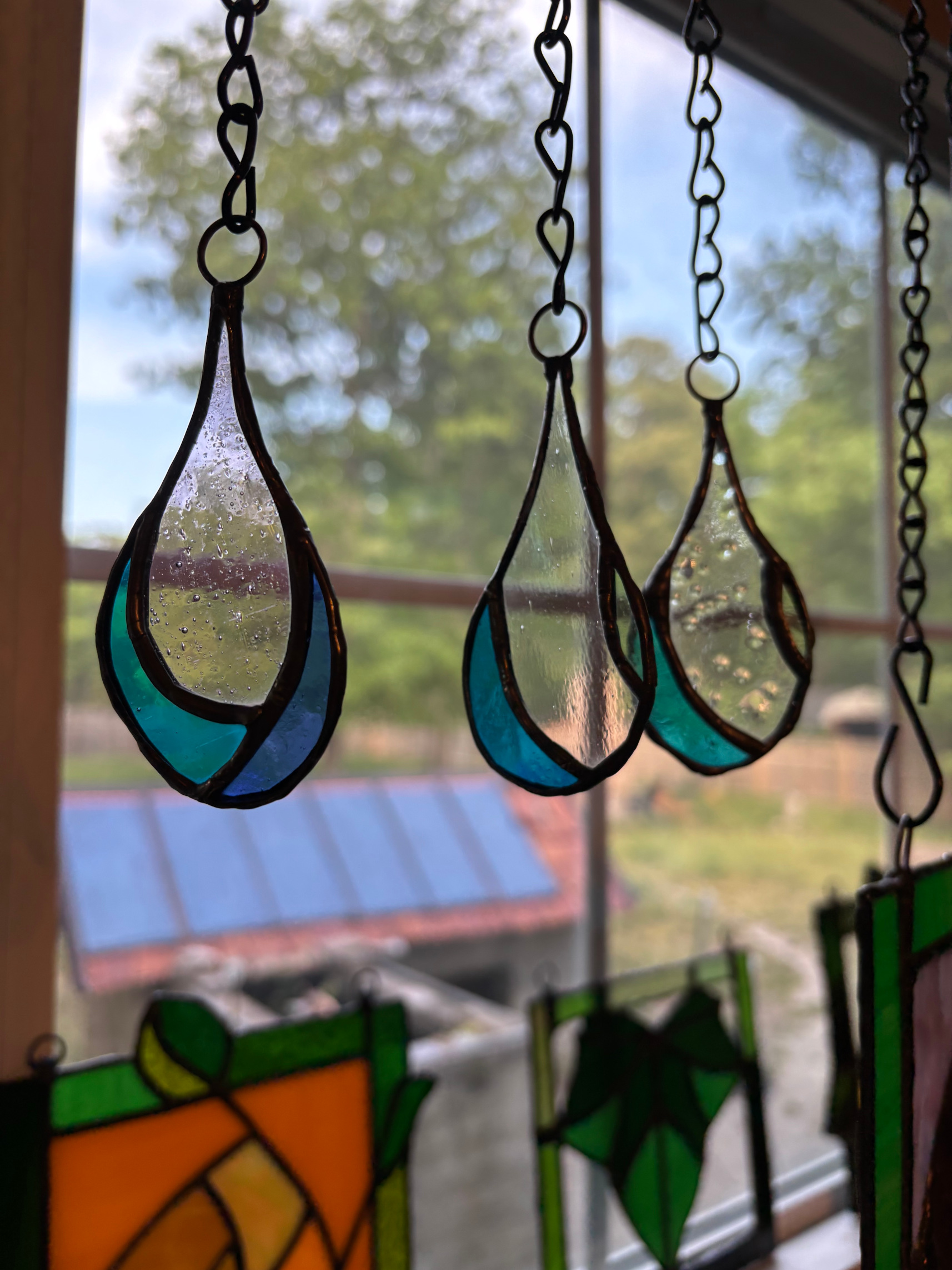Three raindrops